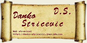 Danko Stričević vizit kartica